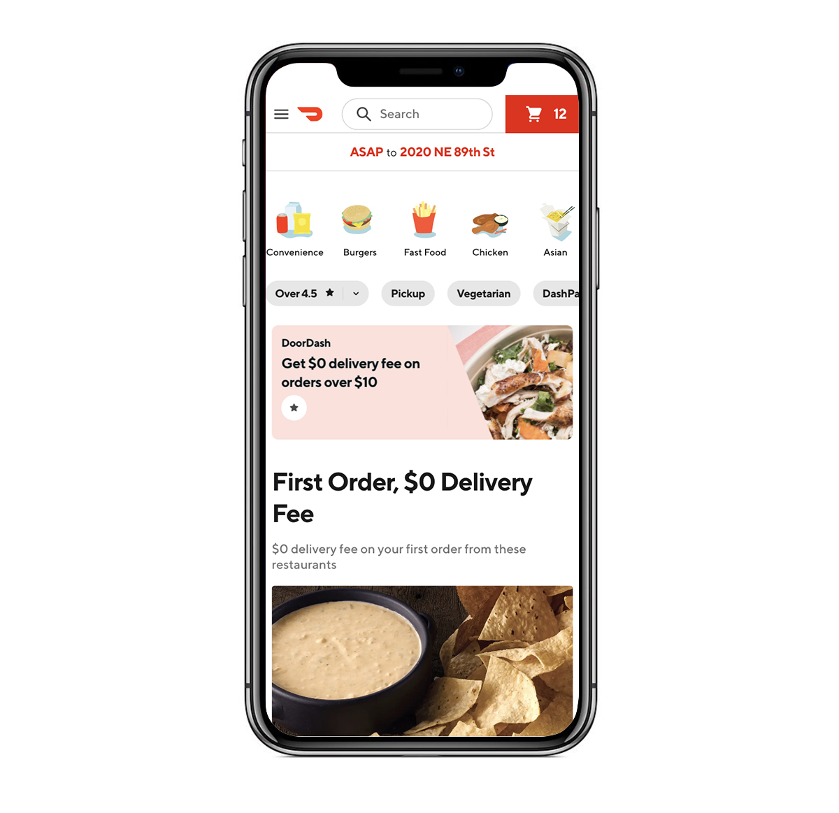 door dash landing page screenshot